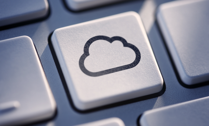 keyboard with cloud icon