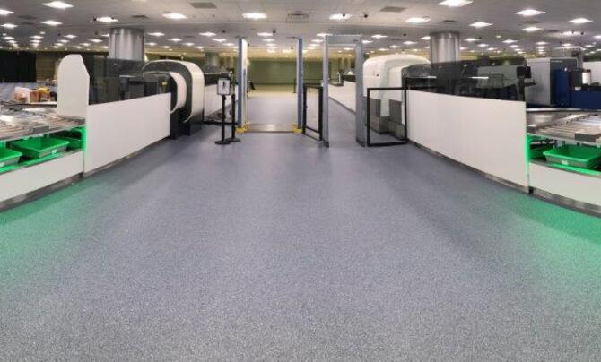 TSA baggage scanners and security check point