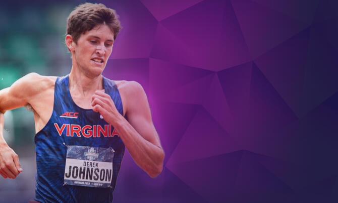 Derek Johnson competing in a race