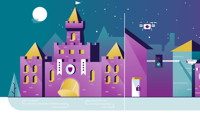 Castle with bugs