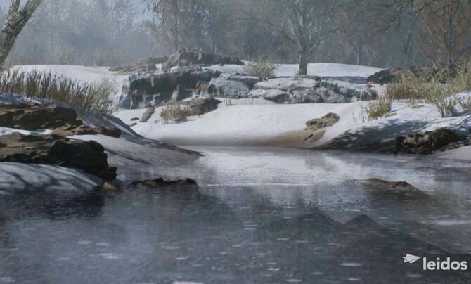creek in the winter