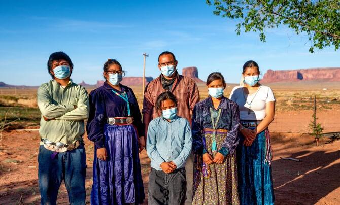 The Navajo tribe in Monument Valley, Arizona