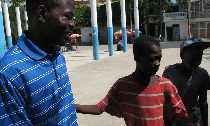 Ebenson Verdule working with Haitian orphans