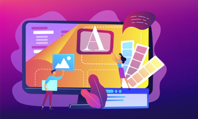 computer illustration with programs on it
