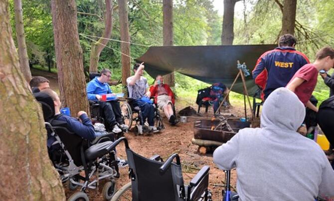 Scouting camp in Scotland for Glasgow Disabled Scouts