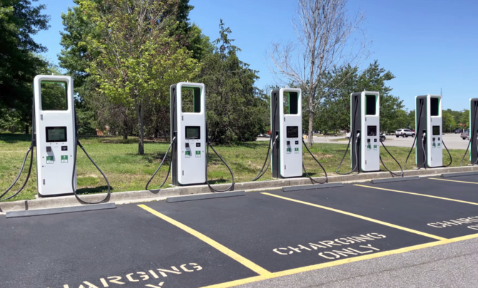 Photo of EV charging stations
