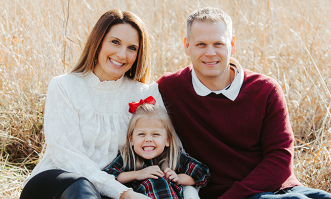 Allison, Hailey and John Petersburg in family photo