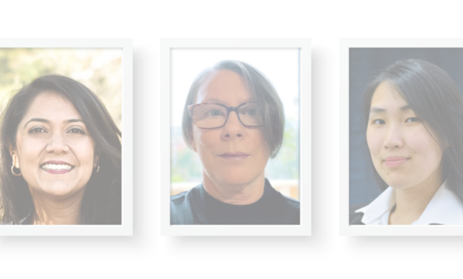 Roopa Vasan, Sharon Whitehead, and May Taing