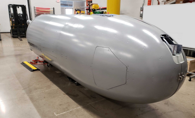 A large unmanned undersea vessel jointly developed by Leidos and Nauticus Robotics 