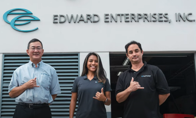 Staff at Edward Enterprises in Hawaii