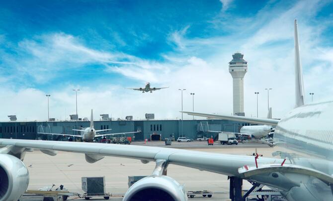 busy airport terminal