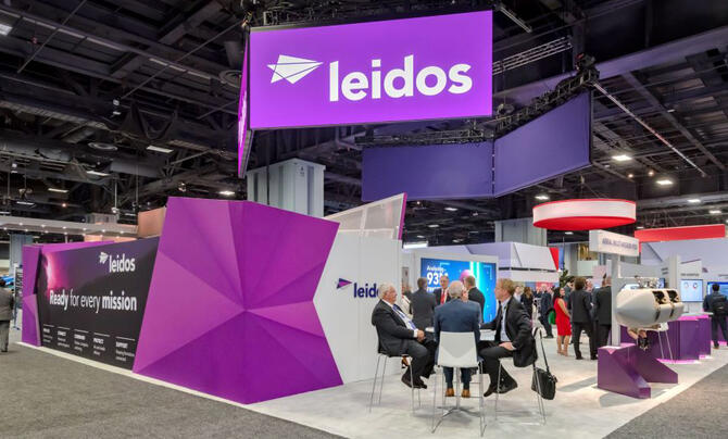 The Leidos booth at the 2018 AUSA Annual Meeting & Exposition