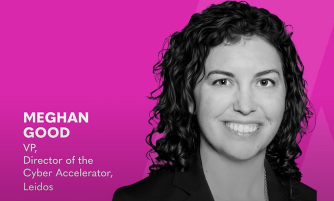 Meghan Good headshot on a pink background