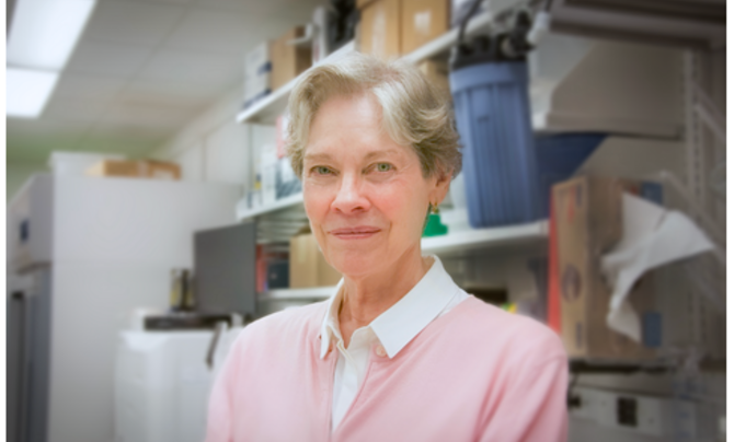 Mary Carrington pictured in a laboratory