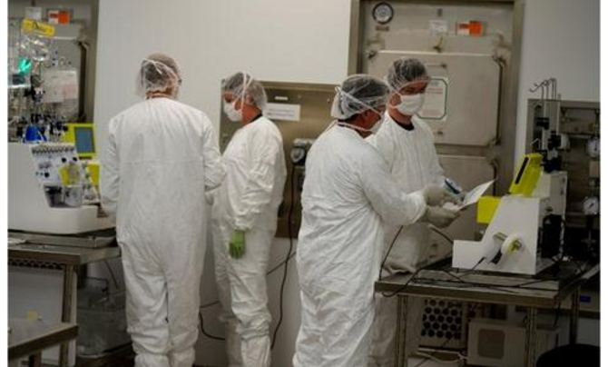 Scientists working in a lab