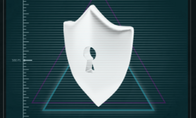 An digital image of a shield
