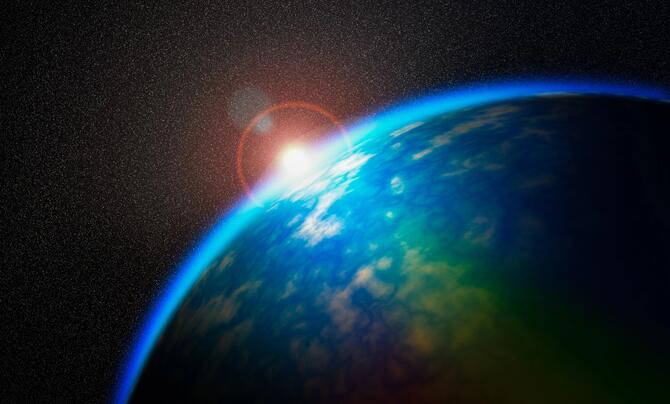 An external view of the earth