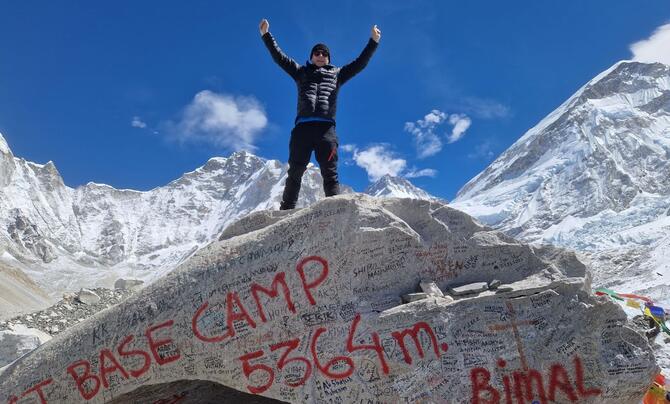 Curtis Zack at Everest Base Camp