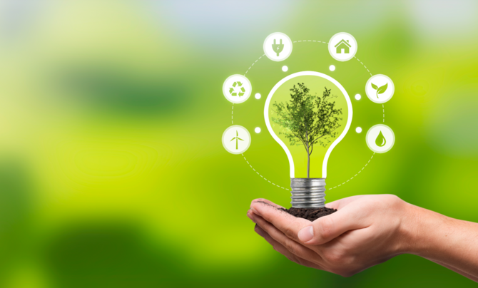 Illustration showing energy savings