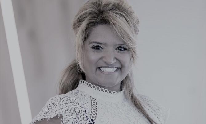 Woman smiling at camera