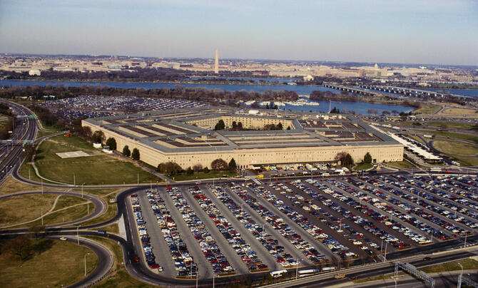 aerial view of U.S. Pentagon