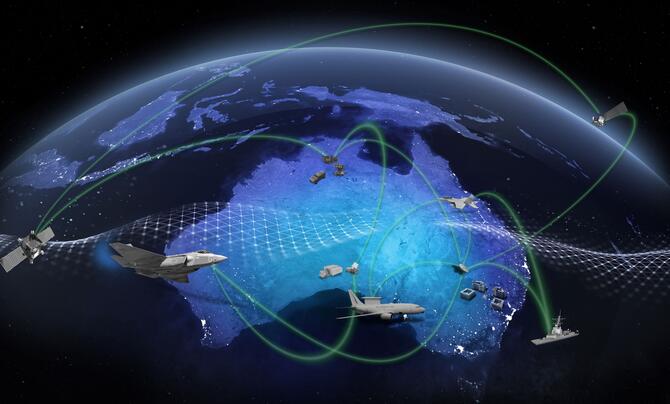 Australia being protected by planes.