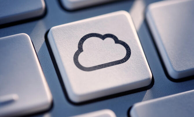 cloud button on a keyboard