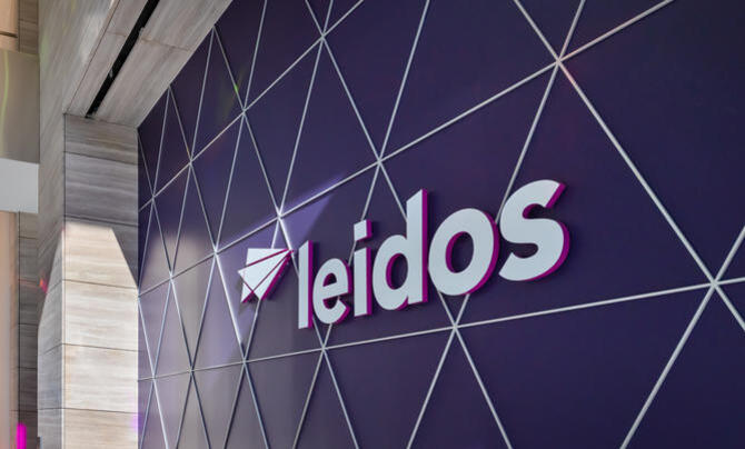 leidos sign on wall