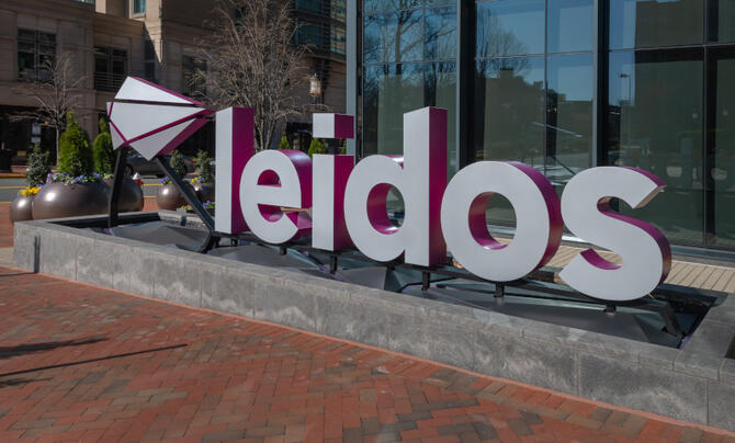 leidos building sign at GHQ
