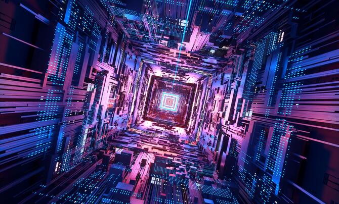 abstract image of a computer chip
