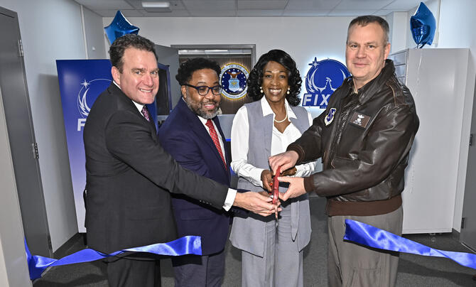 ribbon cutting at the pentagon