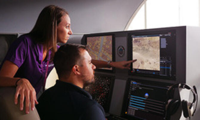 Operators at a screen