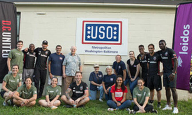 Armed Forces Week event with D.C. United