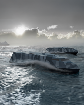 Sea Dagger image, two USV on the ocean 