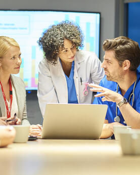 doctors in discussion during meeting