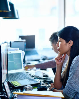 women working in an office