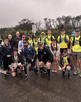 Group of people smiling for a photo