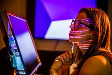 Employee at work in Leidos office