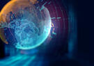 earth futuristic technology abstract background illustration
