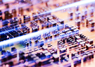 zoomed in view of circuit board