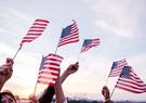 Waving American Flags