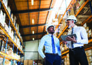 Workers in warehouse