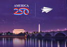 Stars against a purple sky with A250 logo and leidos