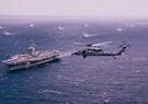 Helicopter and boat