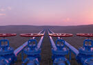 Blue gas pipes