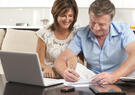 Citizens working on taxes