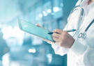 Healthcare professional with tablet