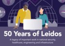 screenshot of Leidos' 50th anniversary interactive timeline