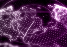 digitized globe from outer space concept