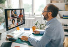 Customer working from home on computer